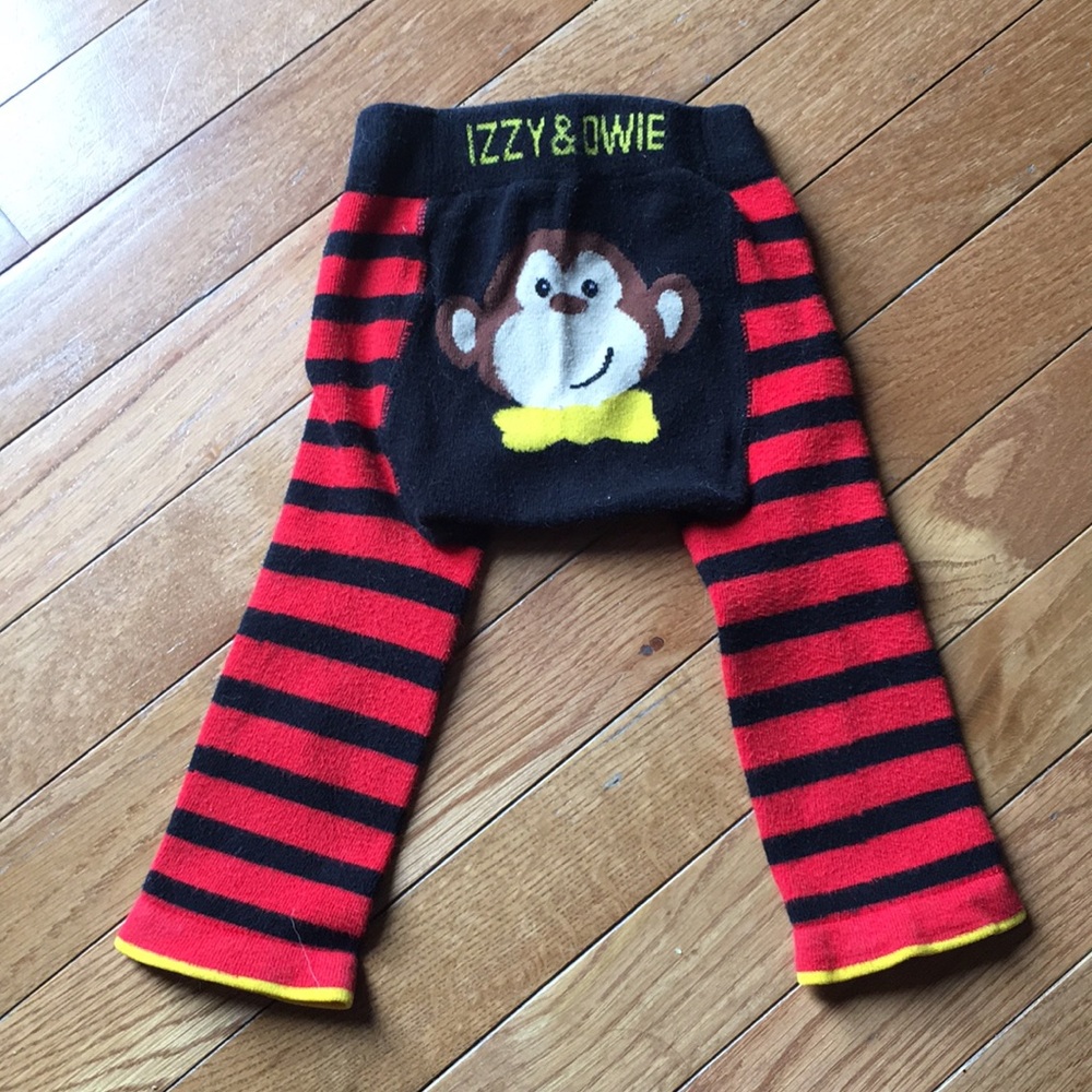Izzy & Owie monkey leggings. Size 6-12 months